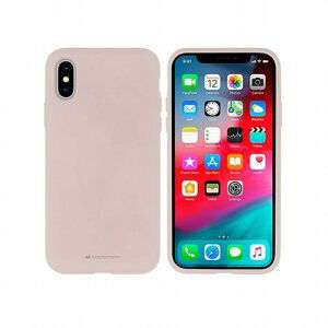 Silikónové puzdro na iPhone 12/12 Pro Mercury Silicone ružové