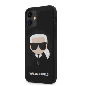 KLHCP12SSLKHBK Karl Lagerfeld Head Silikonový Kryt pro iPhone 12 mini 5.4 Black