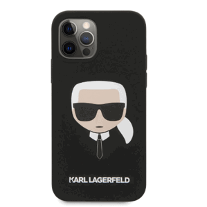 Puzdro Karl Lagerfeld KLHCP12MSLKHBK na Apple iPhone 12/12 Pro Head čierne