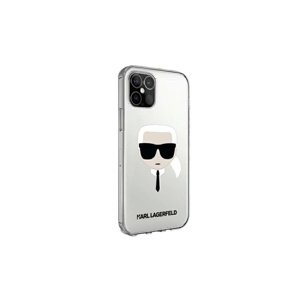 Puzdro Karl Lagerfeld KLHCP12SKTR na Apple iPhone 12 mini Karl's Head transparentné