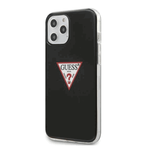 Puzdro Guess GUHCP12SPCUCTLBK na Apple iPhone 12 mini Triangle Collection čierne