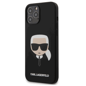 Puzdro Karl Lagerfeld KLHCP12LSLKHBK na Apple iPhone 12 Pro Max Head čierne