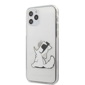 Puzdro Karl Lagerfeld KLHCP12LCFNRC na Apple iPhone 12 Pro Max PC/TPU Choupette Eat transparentné