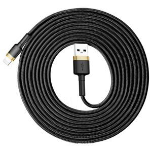 Kábel Baseus Cafule Opletený USB/Lightning 8 pin, 2A, 3m - čierno-zlatý