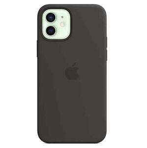 Silikónové puzdro Apple na Apple iPhone 12/12 Pro MHL73ZM/A Silicone Case with MagSafe Black