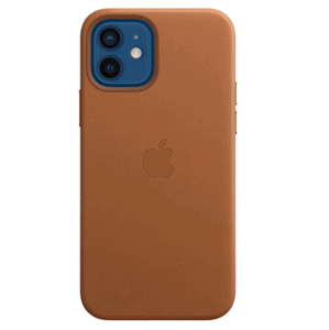 Kožené puzdro Apple na Apple iPhone 12/12 Pro MHKF3ZM/A Leather Case with MagSafe Saddle Brown