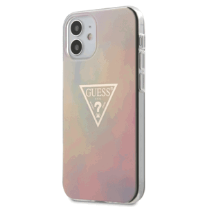 Puzdro Guess GUHCP12SPCUMCGG01 na Apple iPhone 12 mini PC/TPU T&D Gold Triangle ružové