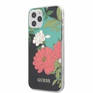 Puzdro Guess GUHCP12LIMLFL01 na Apple iPhone 12 Pro Max PC/TPU Flower N.1 čierne