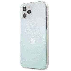 Puzdro Guess GUHCP12M3D4GIRBL na Apple iPhone 12/12 Pro 3D Raised transparentné