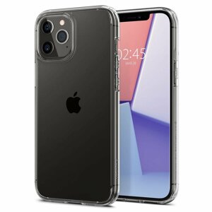 Plastové puzdro pre iPhone 12 Pro Max SPIGEN Ultra Hybrid transparentné