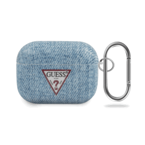 Puzdro Guess GUACAPTPUJULLB na Apple Airpods Pro Denim Triangle modré