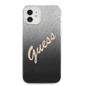 Puzdro Guess GUHCP12SPCUGLSBK na Apple iPhone 12 mini Vintage čierne