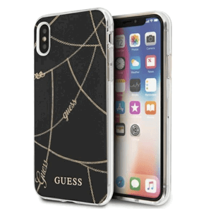 Puzdro Guess GUHCI8PCUCHBK na Apple iPhone 7/8/SE 2020 Chain čierne