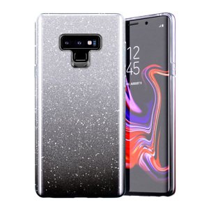 Silikónové puzdro na Samsung Galaxy A72/A72 5G Shine Bling strieborno čierne