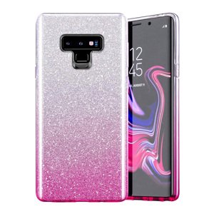 Silikónové puzdro na Xiaomi Redmi Note 9T 5G Shine Bling strieborno ružové