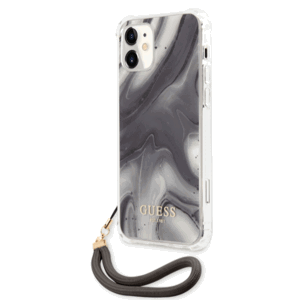 Plastové puzdro Guess na Apple iPhone 12 mini GUHCP12SKSMAGR Marble sivé