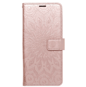 Diárové puzdro na Samsung Galaxy A42 5G Forcell MEZZO mandala ružovozlaté