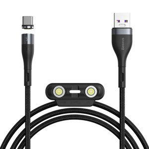 Kábel Baseus z USB na Lightning - USB-C - microUSB 5A 3v1 magnetický 1,0 m čierny