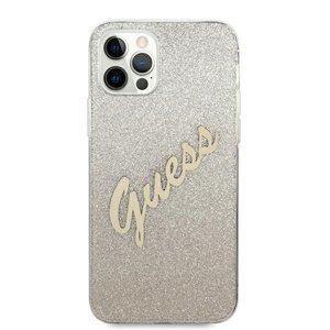 Puzdro Guess GUHCP12MPCUGLSGO na Apple iPhone 12/12 Pro Glitter Gradient Script