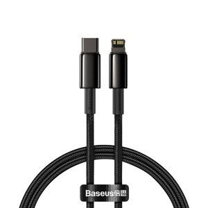 Dátový kábel Baseus Tungsten PD USB-C - Lightning 1,0 m 20W čierny