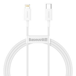 Dátový kábel Baseus Superior PD USB-C - Lightning 1,0 m 20W biely