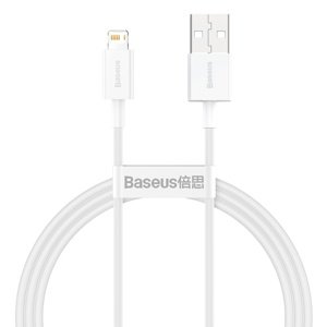 Dátový kábel Baseus Superior USB - Lightning 1,0 m 2,4A biely