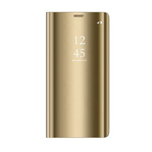 Diárové puzdro na Samsung Galaxy A12/M12 Clear View zlaté