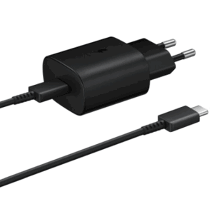 Sieťová nabíjačka Samsung USB-C EP-TA800EBE + EP-DG980BBE 25W čierna (Bulk)