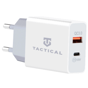 Sieťová nabíjačka Tactical AR-PD 30 W USB-A/USB-C QC 3.0 3.4 A biela