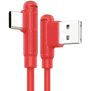 Kábel HOCO Pleasure 90 X46, USB na USB-C 2.4A, 1m, červený
