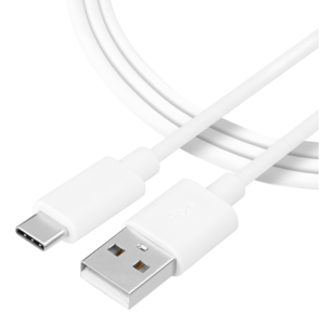 Kábel Tactical Smooth Thread USB-A/USB-C 0.3 m biely