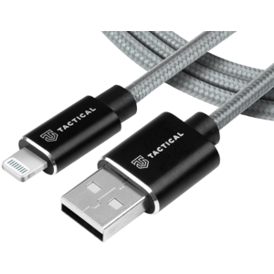 Kábel Tactical Fast Rope Aramid 029, USB-A na Lightning MFI, 2m, sivý