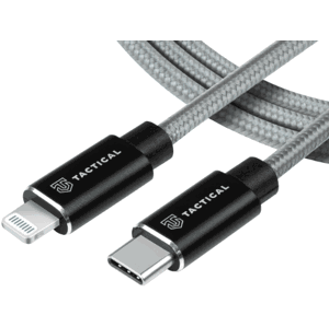 Kábel Tactical Fast Rope Aramid 031, USB-C na Lightning MFI, 1m, sivý