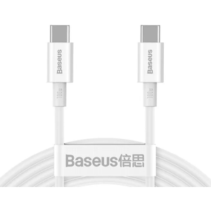 Kábel Baseus Superior Fast Charging CATYS-C02, USB-C na USB-C 100W, 2m, biely