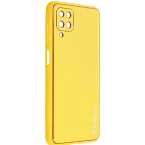 Plastové puzdro na Samsung Galaxy A22 5G Forcell LEATHER žlté