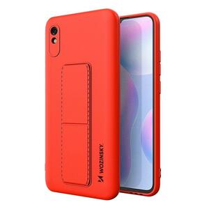 Silikónové puzdro na Xiaomi Redmi Note 9 Pro/9S Kickstand červené