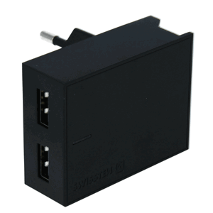 Sieťová nabíjačka Swissten Smart IC 2x USB + kábel USB-C čierna
