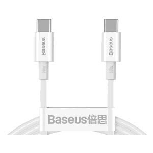 Kábel Baseus Superior Fast Charging CATYS-B02, USB-C na USB-C 100W, 1m, biely