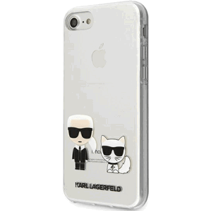 Plastové puzdro Karl Lagerfeld na Apple iPhone 13 Mini KLHCP13SCKTR Karl & Choupette transparentné