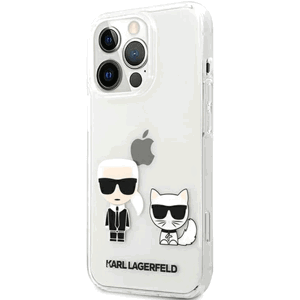 Plastové puzdro Karl Lagerfeld na Apple iPhone 13 Pro KLHCP13LCKTR Ikonik transparentné