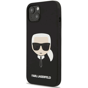 Plastové puzdro Karl Lagerfeld na Apple iPhone 13 mini KLHCP13SSAKHBK Saffiano Karl Head čierne