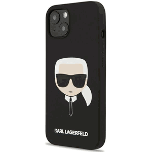 Silikónové puzdro Karl Lagerfeld na Apple iPhone 13 mini KLHCP13SSLKHBK Liquid čierne