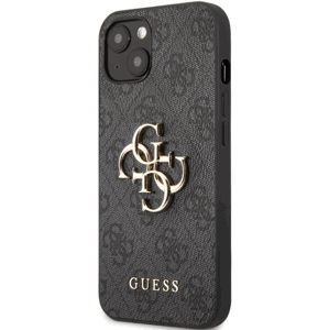 Plastové puzdro Guess na Apple iPhone 13 Mini GUHCP13S4GMGGR 4G Metal Logo sivé