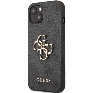 Plastové puzdro Guess na Apple iPhone 13 Pro GUHCP13L4GMGGR 4G Metal Logo sivé