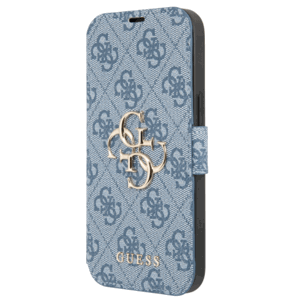 Diárové puzdro Guess na Apple iPhone 13 GUBKP13M4GMGBL 4G Metal Logo modré