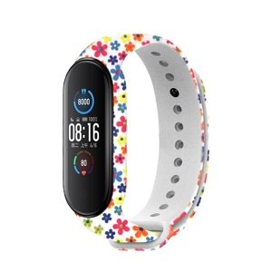 Náhradný remienok na Xiaomi Mi Band 5/6 RhinoTech kvety