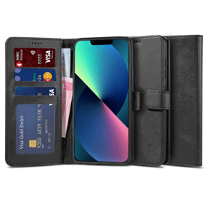 Diárové puzdro na Apple iPhone 13 Tech-protect Wallet 2 čierne