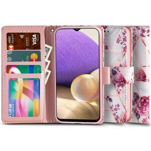 Diárové puzdro na Samsung Galaxy A52/A52 5G Tech-protect kvety