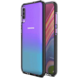 Silikónové puzdro na Samsung Galaxy A70 A705 Spring transparentno-čierne