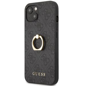 Plastové puzdro Guess na Apple iPhone 13 GUHCP13M4GMRGR 4G Ring sivé